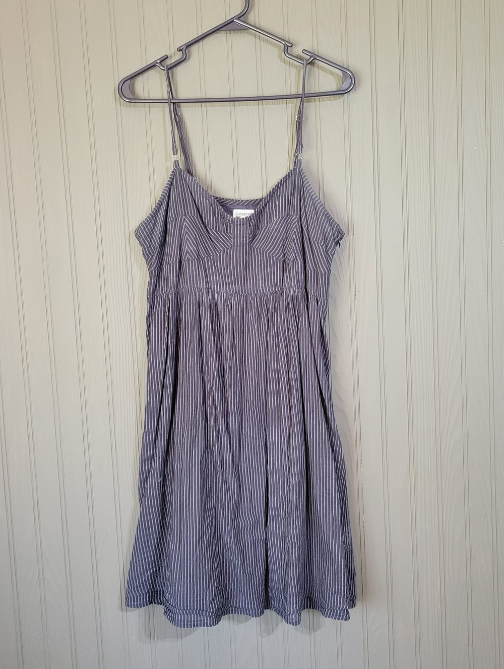 Converse One Star Sleeveless Sundress Adjustable Striped Blue White Women's XL